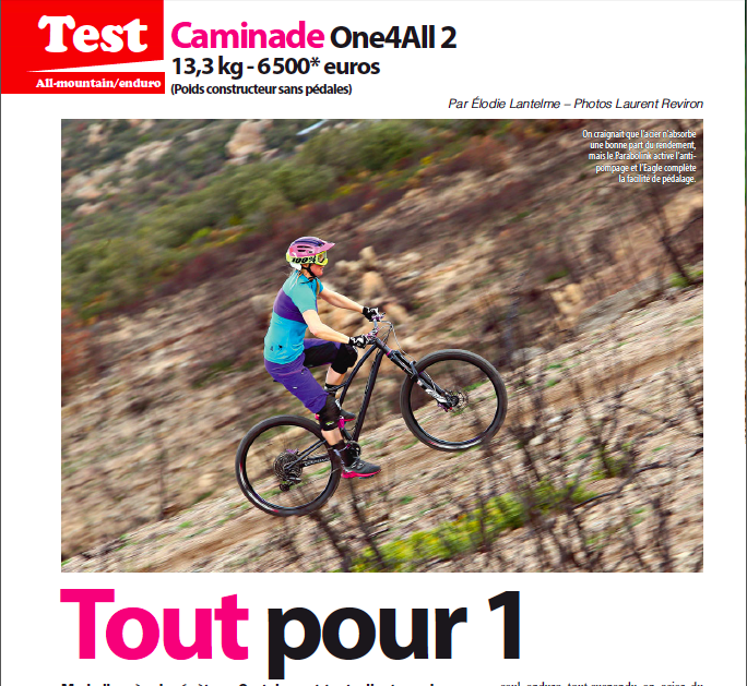 Essai du One4All V2 dans BIKE d'Avril ! Essai du One4All V2 dans BIKE d'Avril !
