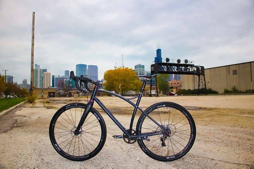 Brve #gravelbike #chicago #skyline #steelbike #madeinfrance #handmade #happycustomer