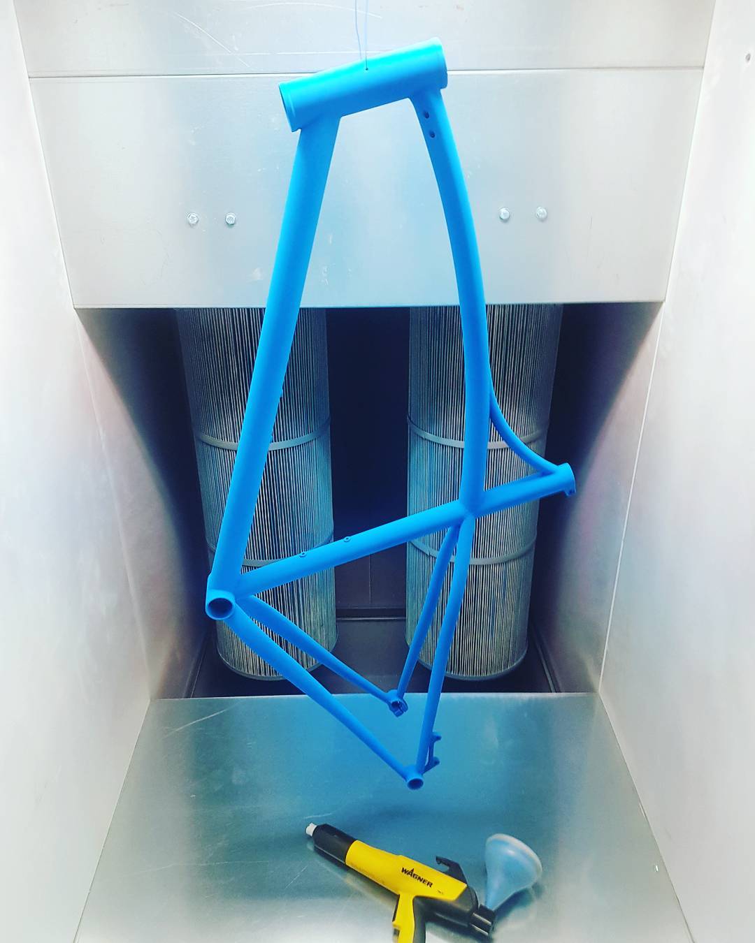 #gravel #bespoked ral5017 just #powdercoated